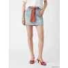 XSIDE Mavi Dar Fit Kuşaklı Mini Jean Etek