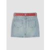 XSIDE Mavi Dar Fit Kuşaklı Mini Jean Etek