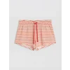 LCW DREAM Kırmızı Çizgili Kadın Şortlu Pijama Takımı