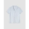 LCW Kids Ekru Gömlek Yaka Kız Çocuk Şortlu Pijama Takımı