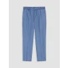 LCW Modest İndigo Beli Lastikli Mom Fit Kadın Jean Pantolon