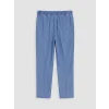 LCW Modest İndigo Beli Lastikli Mom Fit Kadın Jean Pantolon