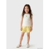 LCW Kids Ekru Limon Baskılı Kız Çocuk Takım