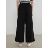 LCW Modest Siyah Beli Lastikli Geniş Paça Kadın Pantolon