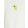 LCW Kids Ekru Limon Baskılı Kız Çocuk Takım
