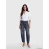 LCW Jeans İndigo Barrel Fit Taşlı Kadın Jean Pantolon