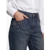 LCW Jeans İndigo Barrel Fit Taşlı Kadın Jean Pantolon