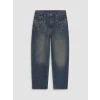 LCW Jeans İndigo Barrel Fit Taşlı Kadın Jean Pantolon