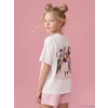 LCW Kids Beyaz K-Pop Demon Hunters Baskılı Kız Çocuk Tişört
