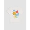 LCW Kids Ekru Çiçekli Kız Çocuk Takım
