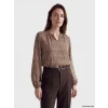 LCW Grace Kahverengi Kaçık Yaka Leopar Desenli Bluz