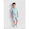 LCW Kids İndigo Beli Lastikli Erkek Çocuk Jean Şort