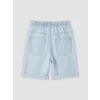 LCW Kids İndigo Beli Lastikli Erkek Çocuk Jean Şort