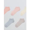 LCW DREAM Bej Kadın Düz Patik Çorap 5li