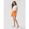 LCW Kids Turuncu Beli Lastikli Dokulu Kız Çocuk Şort