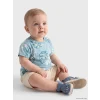 LCW baby Yeşil Desenli Erkek Bebek Tişört ve Şort