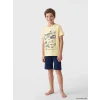 LCW Kids Sarı Baskılı Erkek Çocuk Şortlu Pijama Takımı