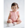 LCW baby Pembe Çiçekli Kız Bebek Tulum