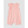 LCW baby Pembe Çiçekli Kız Bebek Tulum