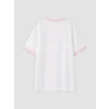LCW Kids Beyaz Loose Fit Baskılı Kız Çocuk Tişört