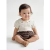 LCW baby Ekru Nakışlı Kız Bebek Takım