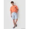 LCW Kids İndigo Çizgili Erkek Çocuk Jean Şortolon