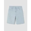 LCW Kids İndigo Çizgili Erkek Çocuk Jean Şortolon