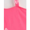 LCW Kids Pembe Kalp Aplikeli Fırfırlı Kız Çocuk Mayo