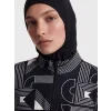 LCW DREAM Siyah Dik Yaka Desenli Kadın Tesettür Mayo