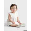 LCW baby Ekru Fırfırlı Kız Bebek Elbise