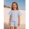 LCW baby Mavi Desenli Kız Çocuk Takım