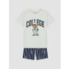 LCW Kids Ekru Erkek Çocuk Şortlu Pijama Takımı