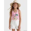 LCW Kids Pembe Baskılı Kız Çocuk Mayo