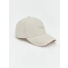 LCW ACCESSORIES Bej Yazı Nakışlı Erkek Kep Şapka