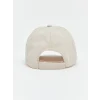 LCW ACCESSORIES Bej Yazı Nakışlı Erkek Kep Şapka
