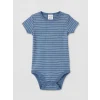 LCW baby Mavi Desenli Erkek Bebek Kısa Kollu Çıtçıtlı Body 3lü