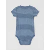 LCW baby Mavi Desenli Erkek Bebek Kısa Kollu Çıtçıtlı Body 3lü