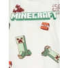 LCW Kids Ekru Minecraft Baskılı Erkek Çocuk Şortlu Pijama Takımı