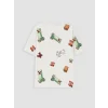 LCW Kids Ekru Minecraft Baskılı Erkek Çocuk Şortlu Pijama Takımı