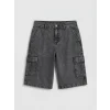 LCW Kids Siyah Erkek Çocuk Kargo Jean Şort