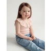 LCW baby Pembe Fisto Detaylı Kız Bebek Tişört