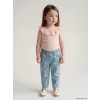 LCW baby Pembe Fisto Detaylı Kız Bebek Tişört