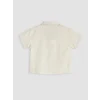 LCW baby Ekru Çizgili Erkek Bebek Gabardin Şortlu Takım