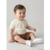LCW baby Ekru Baskılı Erkek Bebek Şortlu Takım