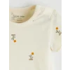 LCW baby Ekru Baskılı Erkek Bebek Çıtçıtlı Body 3lü