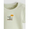 LCW baby Ekru Baskılı Erkek Bebek Çıtçıtlı Body 3lü