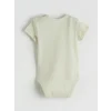 LCW baby Ekru Baskılı Erkek Bebek Çıtçıtlı Body 3lü