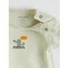 LCW baby Ekru Baskılı Erkek Bebek Çıtçıtlı Body 3lü