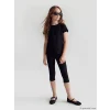 LCW Kids Siyah Beli Lastikli Kız Çocuk Tayt