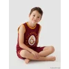 LCW Kids Kırmızı Galatasaray Baskılı Erkek Çocuk Şortlu Pijama Takımı